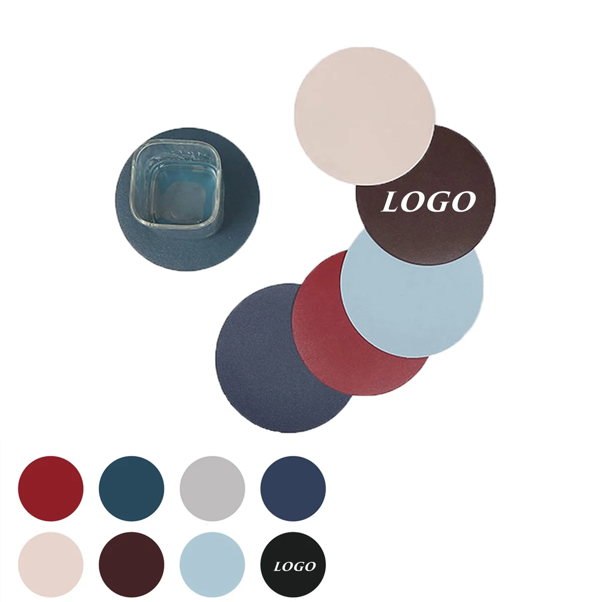 Soft Leather Coaster For Drinks MOQ 50PCS 1