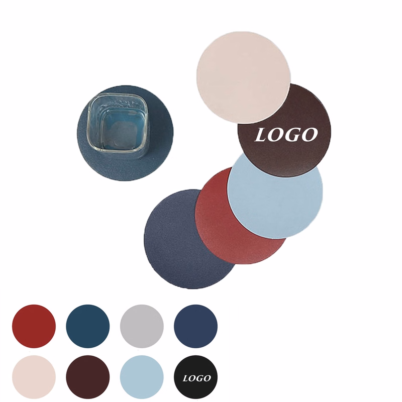 Soft Leather Coaster For Drinks MOQ 50PCS
