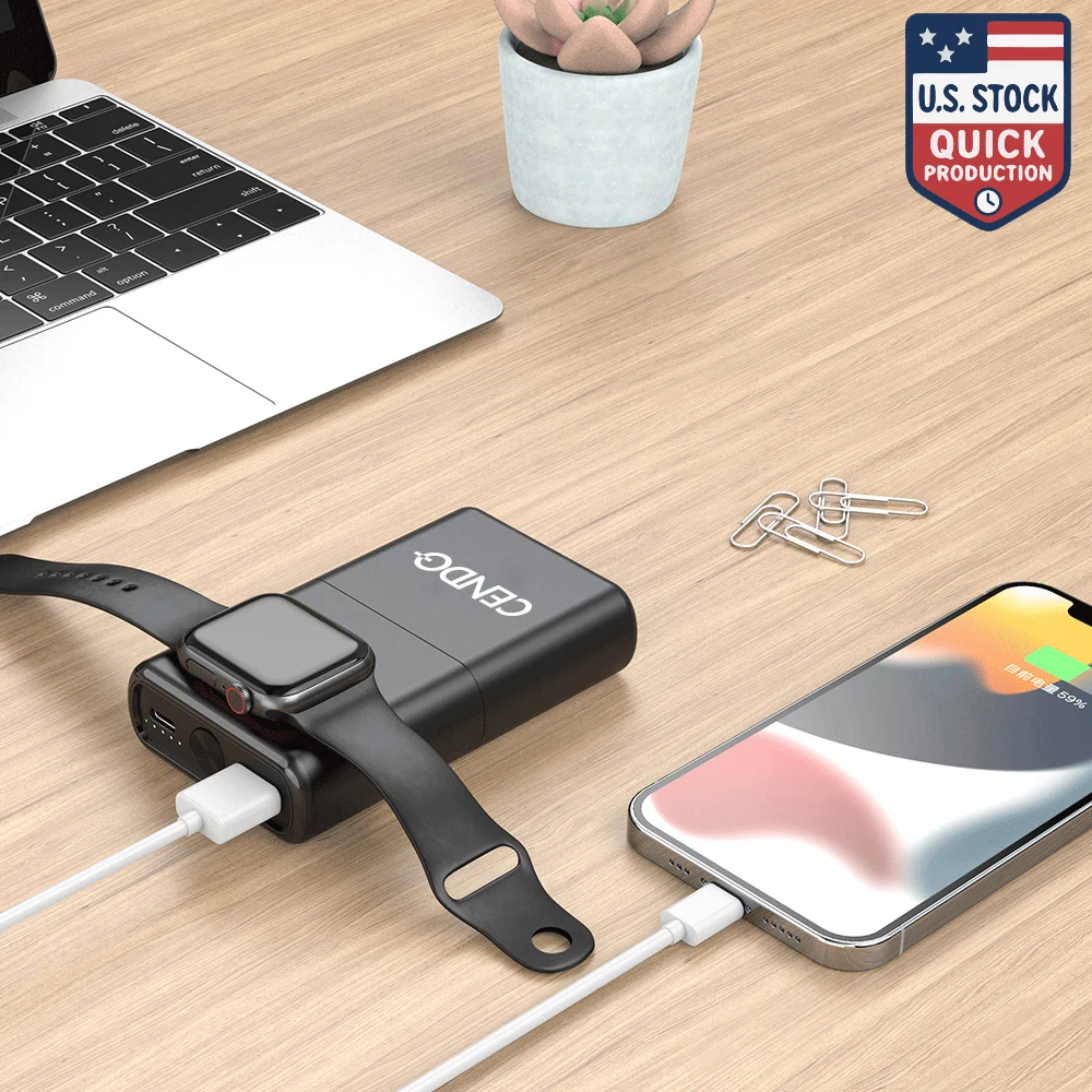 10,000mAh Wireless Power Bank with Apple Watch Charger 1