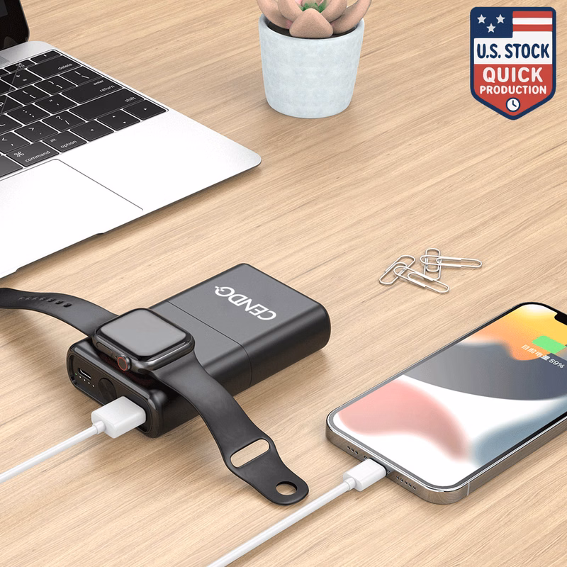 10,000mAh Wireless Power Bank with Apple Watch Charger