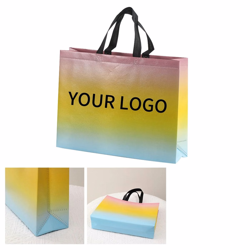 Stylish Gradient Grocery Bag with Handles