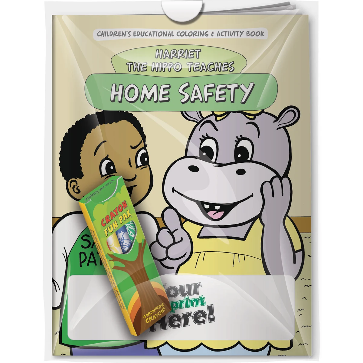 Combo Pack - CB1013 Coloring Book & 4-Pack of Crayons in a Poly Bag 1