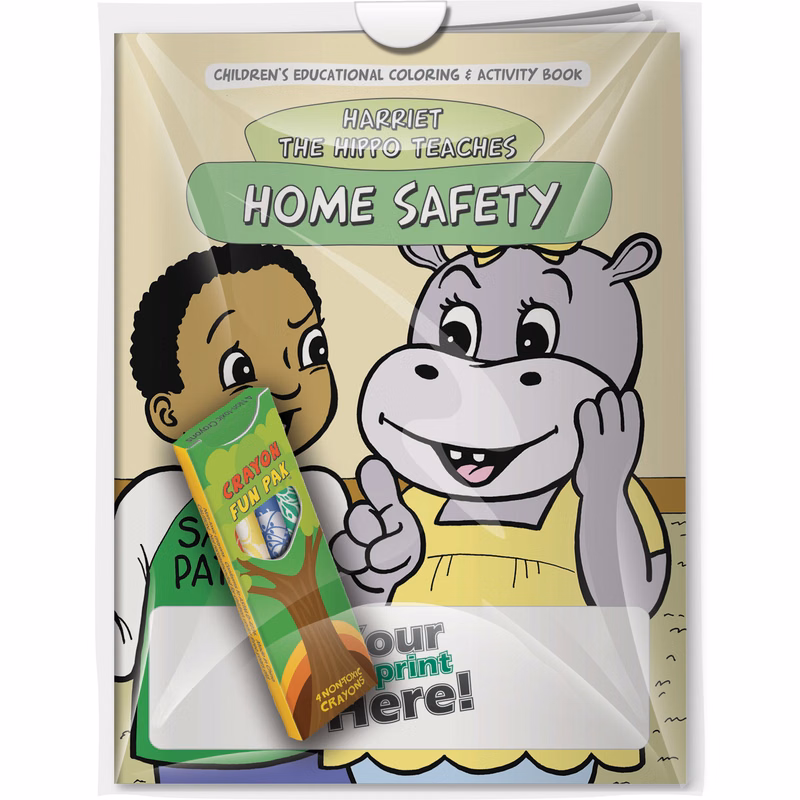 Combo Pack - CB1013 Coloring Book & 4-Pack of Crayons in a Poly Bag