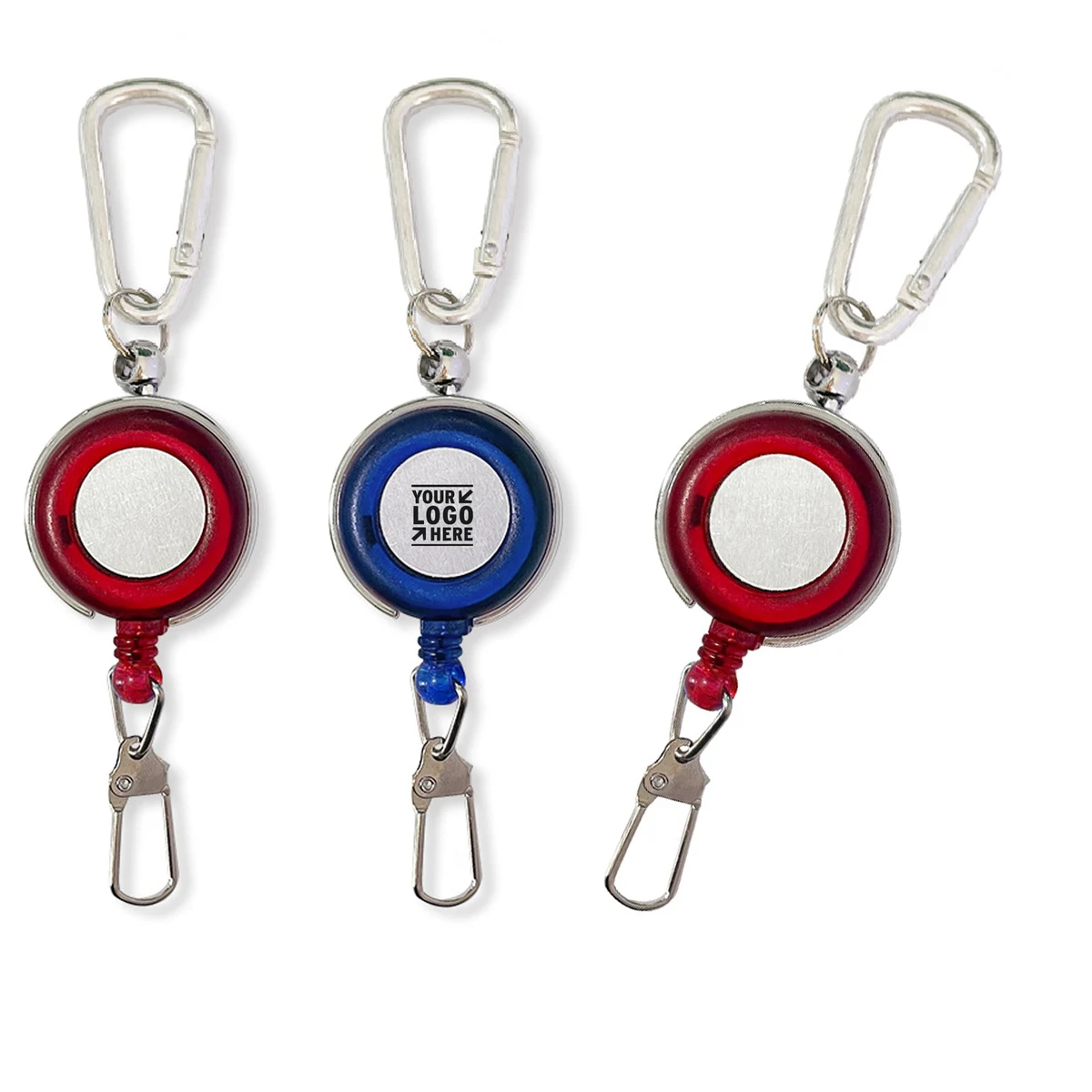 Metal Telescopic Retractable Badge Reel with Key Ring 1
