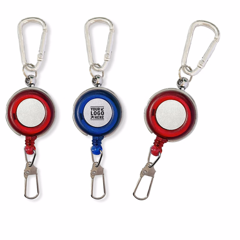 Metal Telescopic Retractable Badge Reel with Key Ring