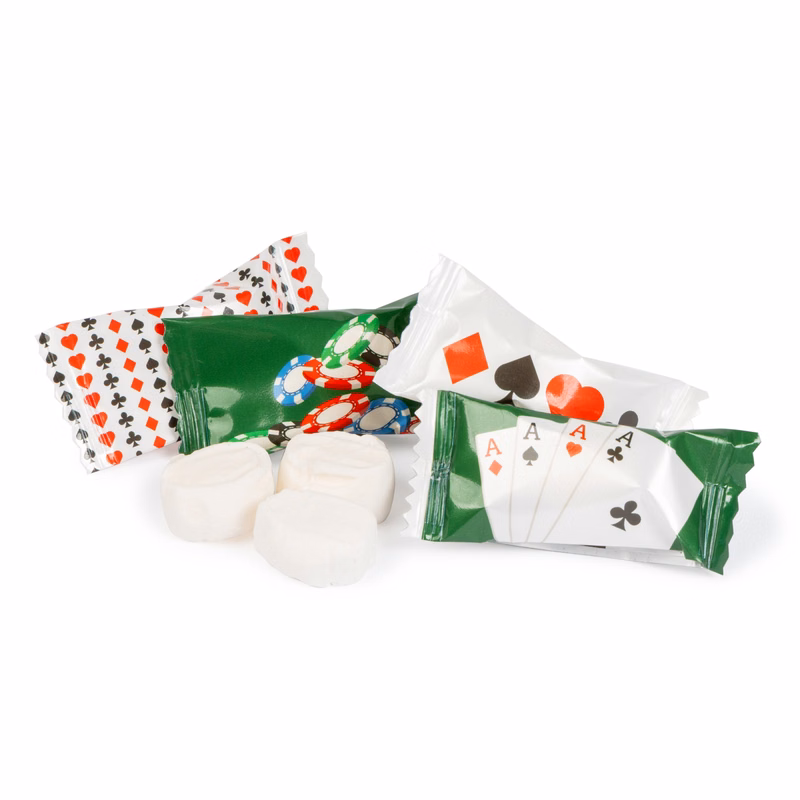 Poker Themed Wrapped Buttermints