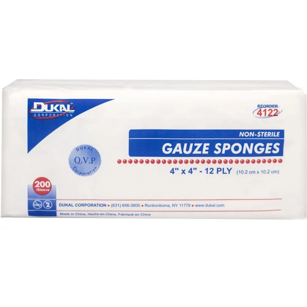 Gauze Sponges - 4" x 4" 12 ply Non-Sterile 1