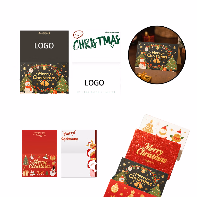 MOQ:500pcs Holiday Photo Cards