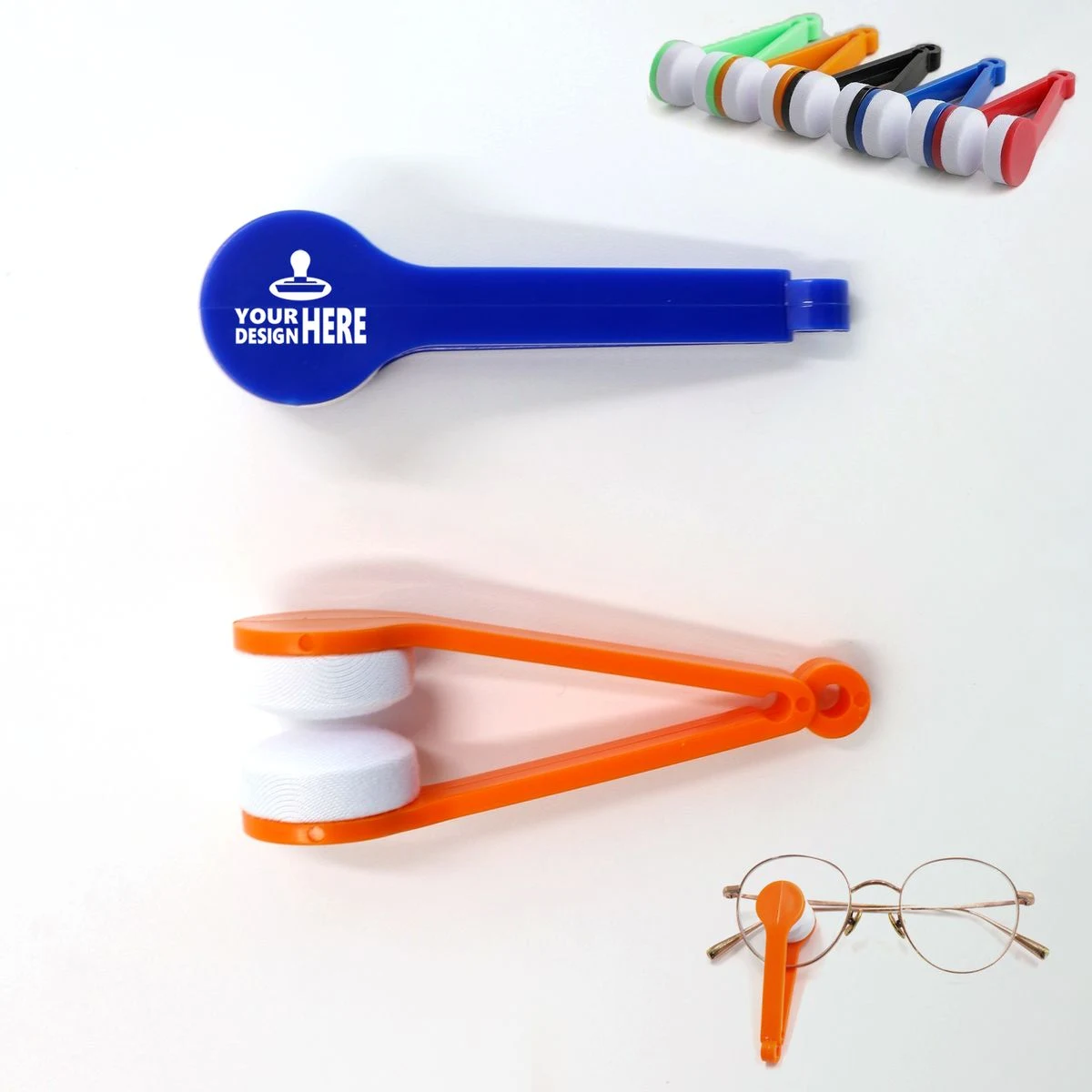 Mini Eyeglass Lens Microfiber Brush Cleaning Clip 1