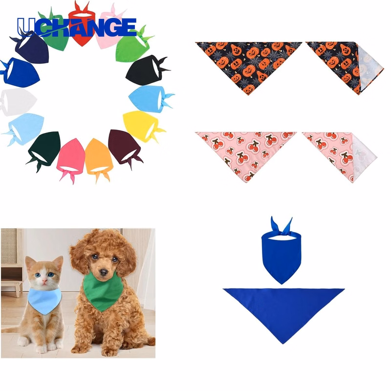Polyester Pet Triangle Bandana Scarf for Dogs