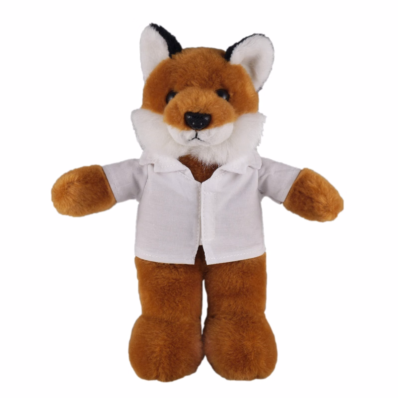 Soft Plush Stuffed Fox in doctor's jacket.