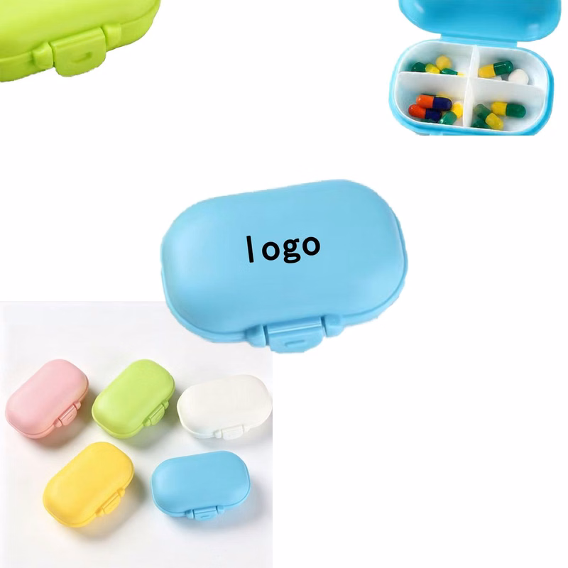 Portable Divided Pill Case Custom Brand Logo