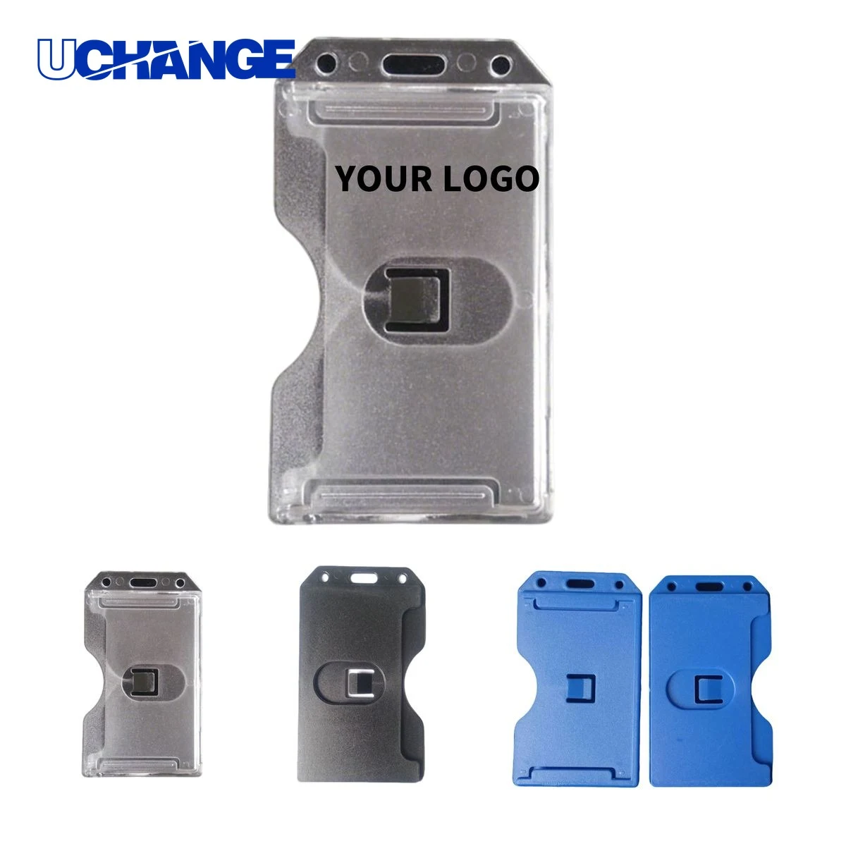 Dual Slot Rigid Access Pass Case Holder 2.4 x 2.1 Inches 1
