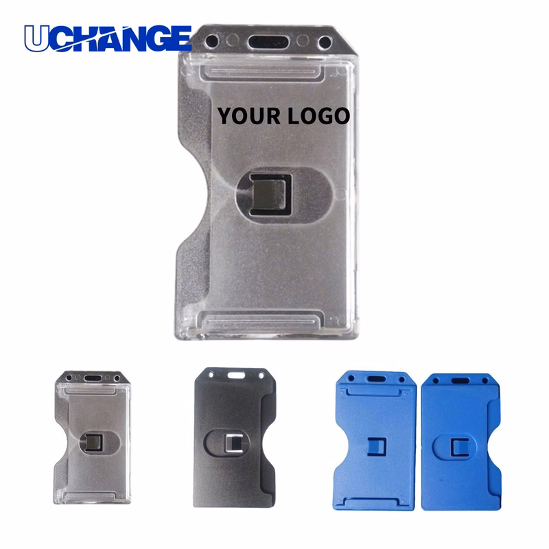 Dual Slot Rigid Access Pass Case Holder 2.4 x 2.1 Inches