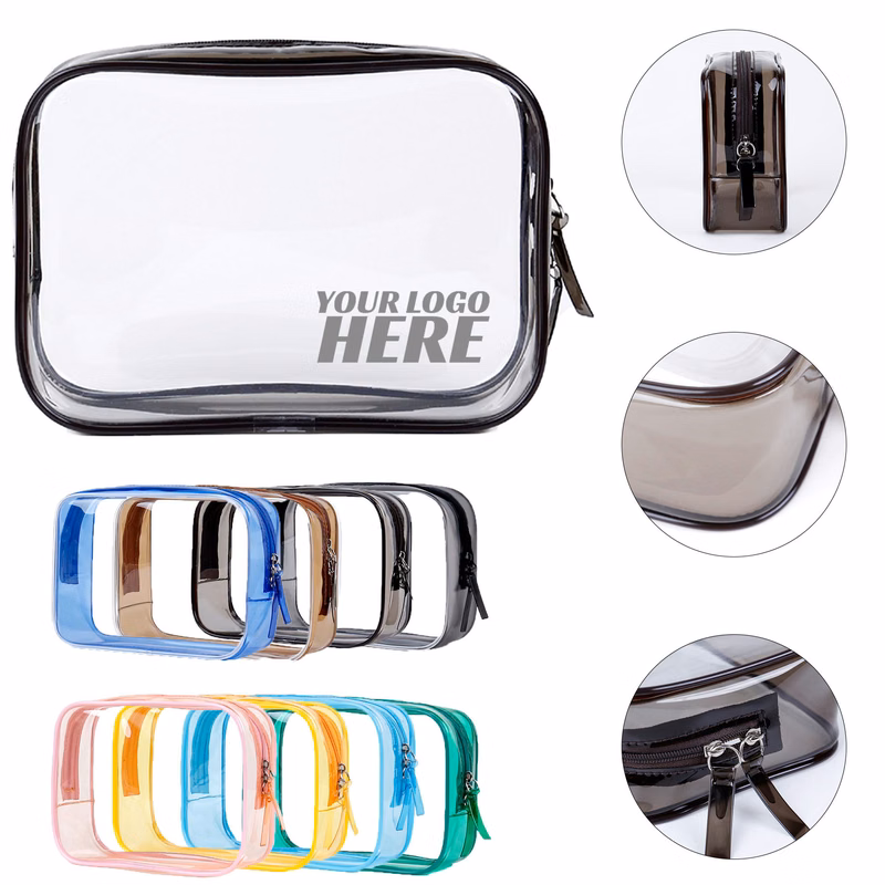 Transparent Cosmetic Bag Zippered Toiletry Bag