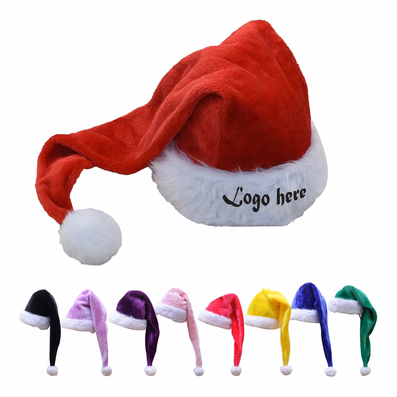 Extended Length Plush Santa Hat
