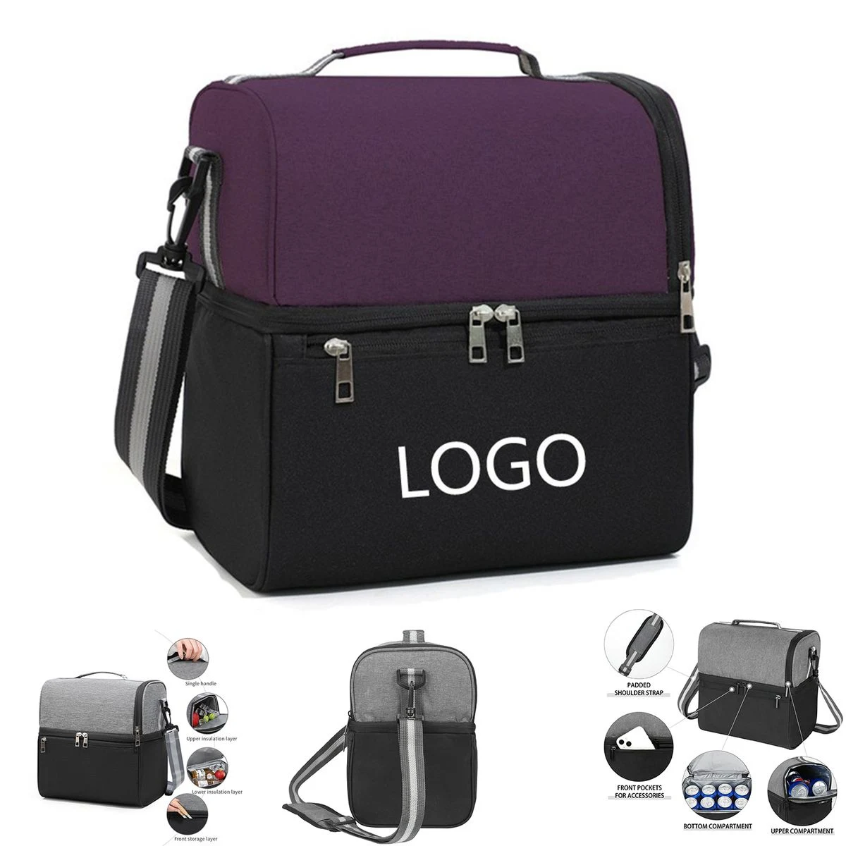 Double-Layer 14-Can Insulated Lunch Tote
1