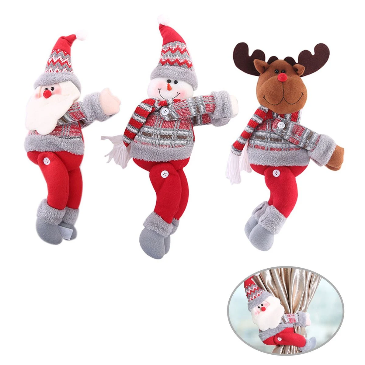 Christmas Curtain Tiebacks 1