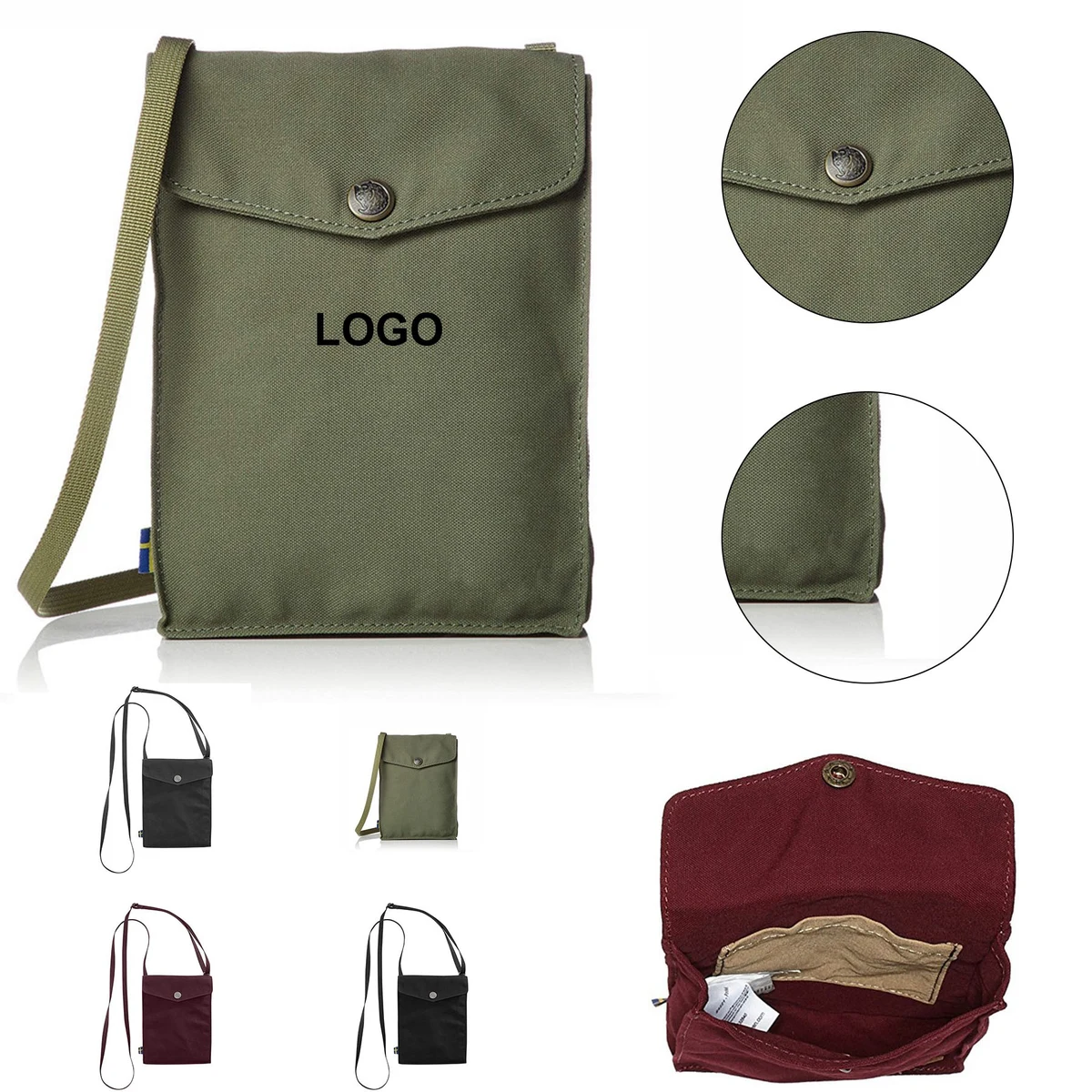 Canvas Crossbody Bag W/ Flap 1