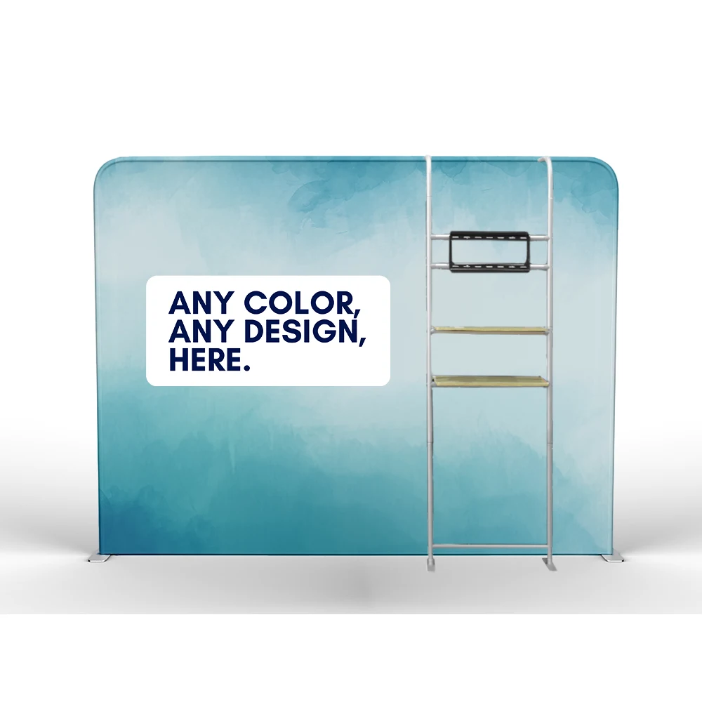 Premium 10' Backdrop w/ Shelves & Mount Kit 1