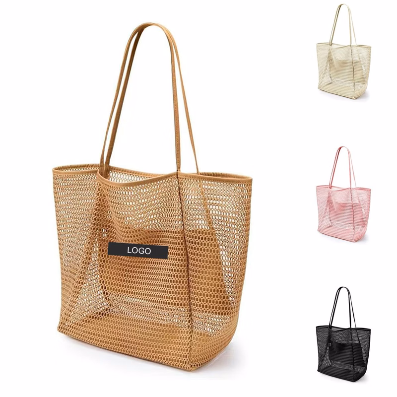 Mesh Beach Tote Bag for Women