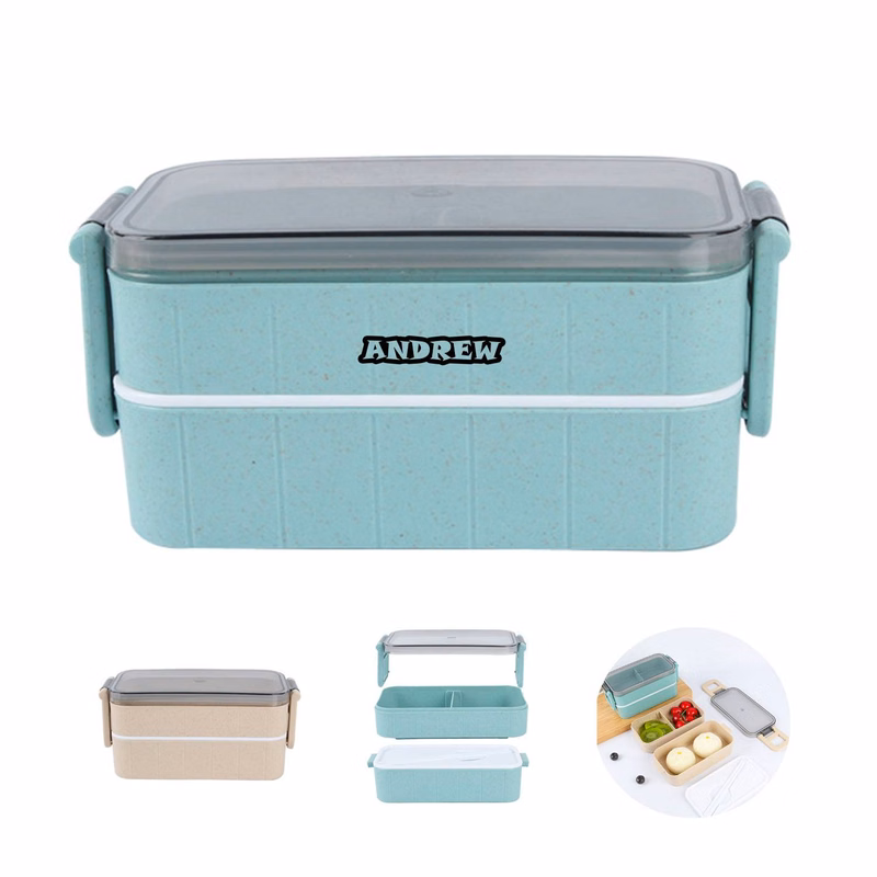 Lunch Box with Fork and Spoon