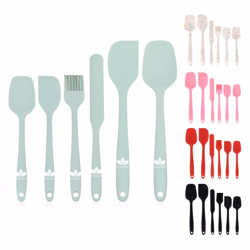 Silicone Spatulas Set Of 6 Kitchen Utensils