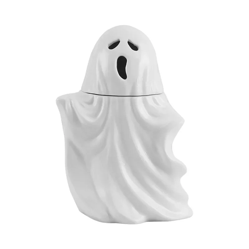 Ceramic Cup White Ghost Mug Halloween Gift 1