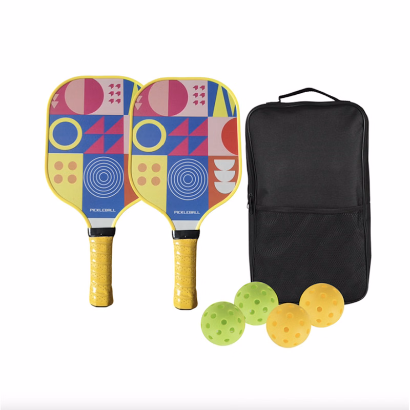 Pickleball Racket Set / 2 Wooden beat 2 balls and 1 bag