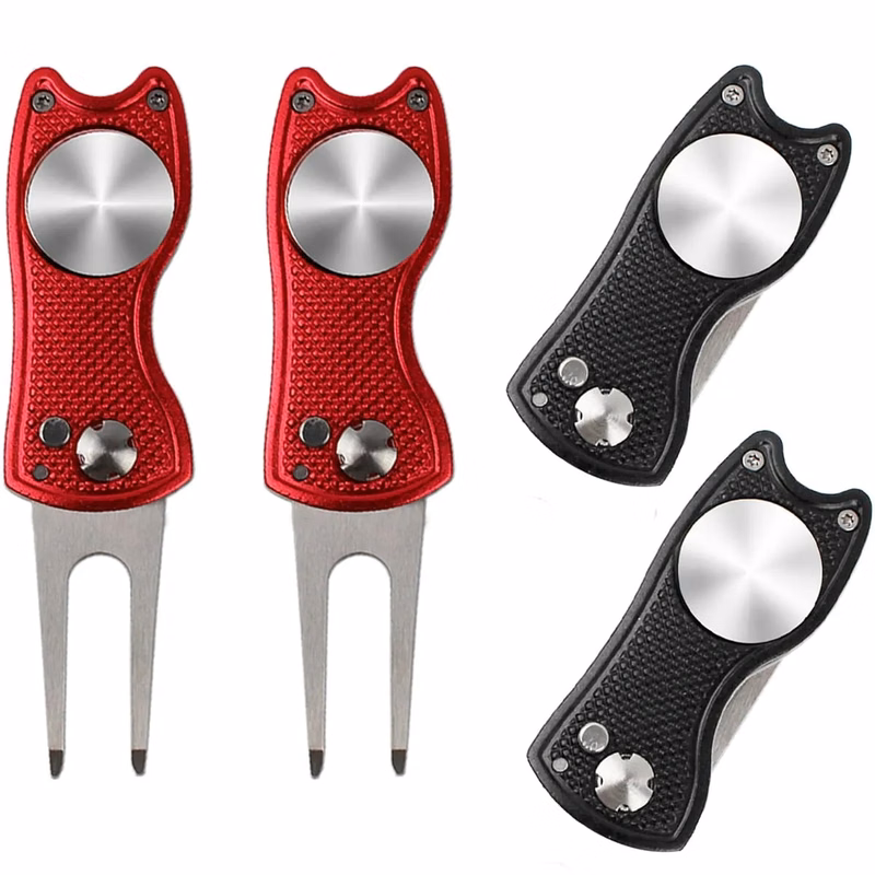 Epoxy Full Color Foldable Golf Divot Tool With Mark