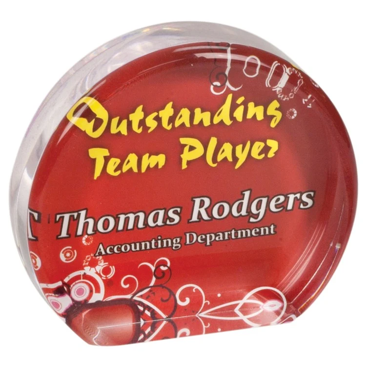 4" Dia. Full Color Sublimated Circle Acrylic Award 1