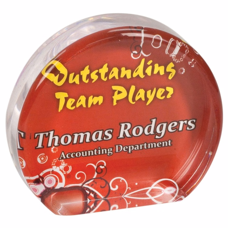 4" Dia. Full Color Sublimated Circle Acrylic Award