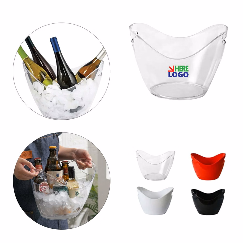 Personalized Transparent PET Cooling Bucket For Parties & Gatherings