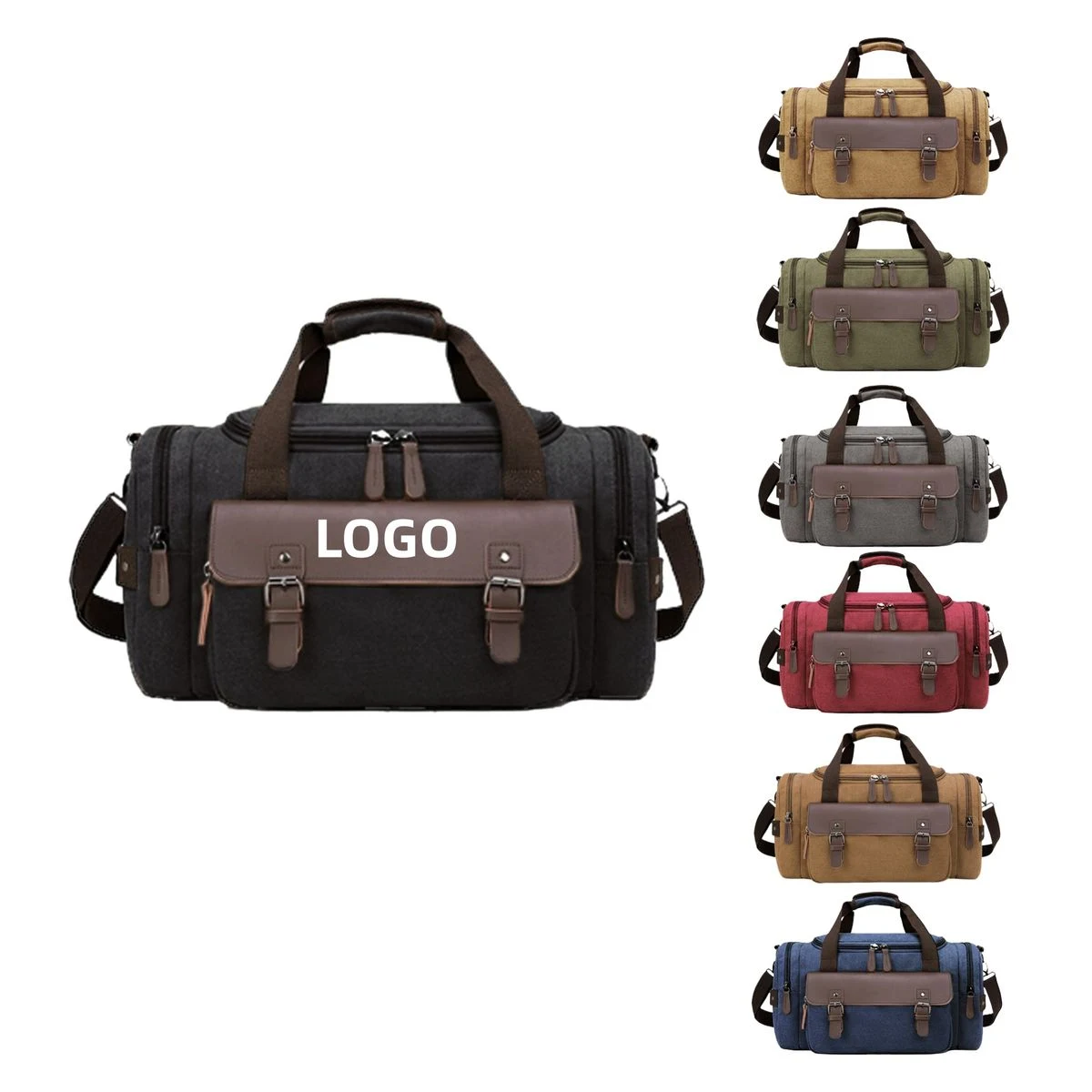 Microfiber Leather Waterproof Canvas Duffel Bag 1