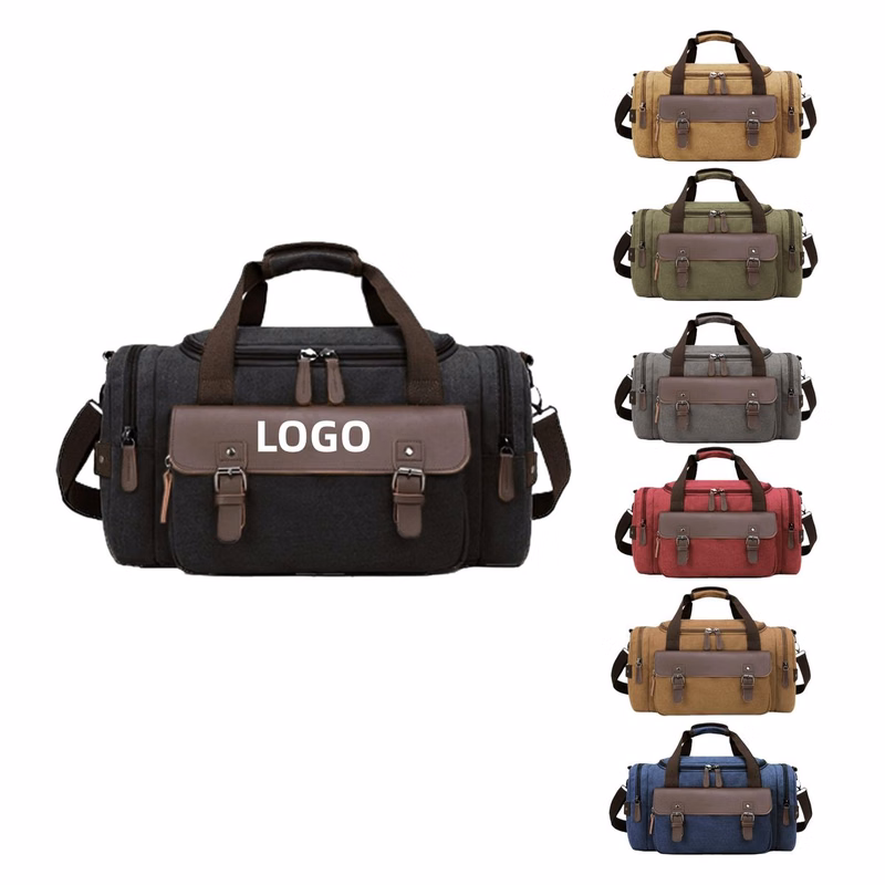Microfiber Leather Waterproof Canvas Duffel Bag