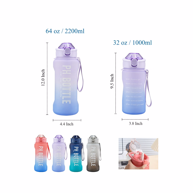 Half Gallon Water Bottle With Straw