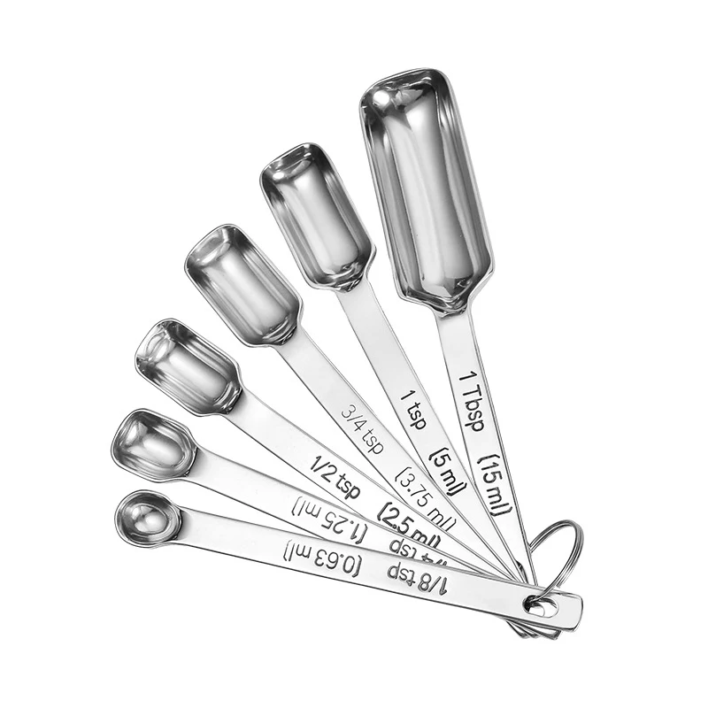 6 set Stainless Steel Measuring Spoons 1