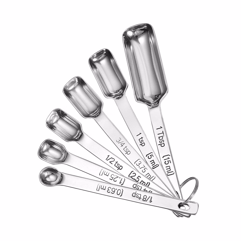 6 set Stainless Steel Measuring Spoons