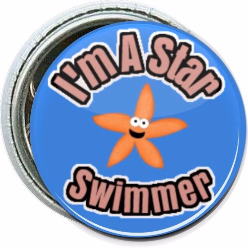 I'm a star swimmer, Kids Button