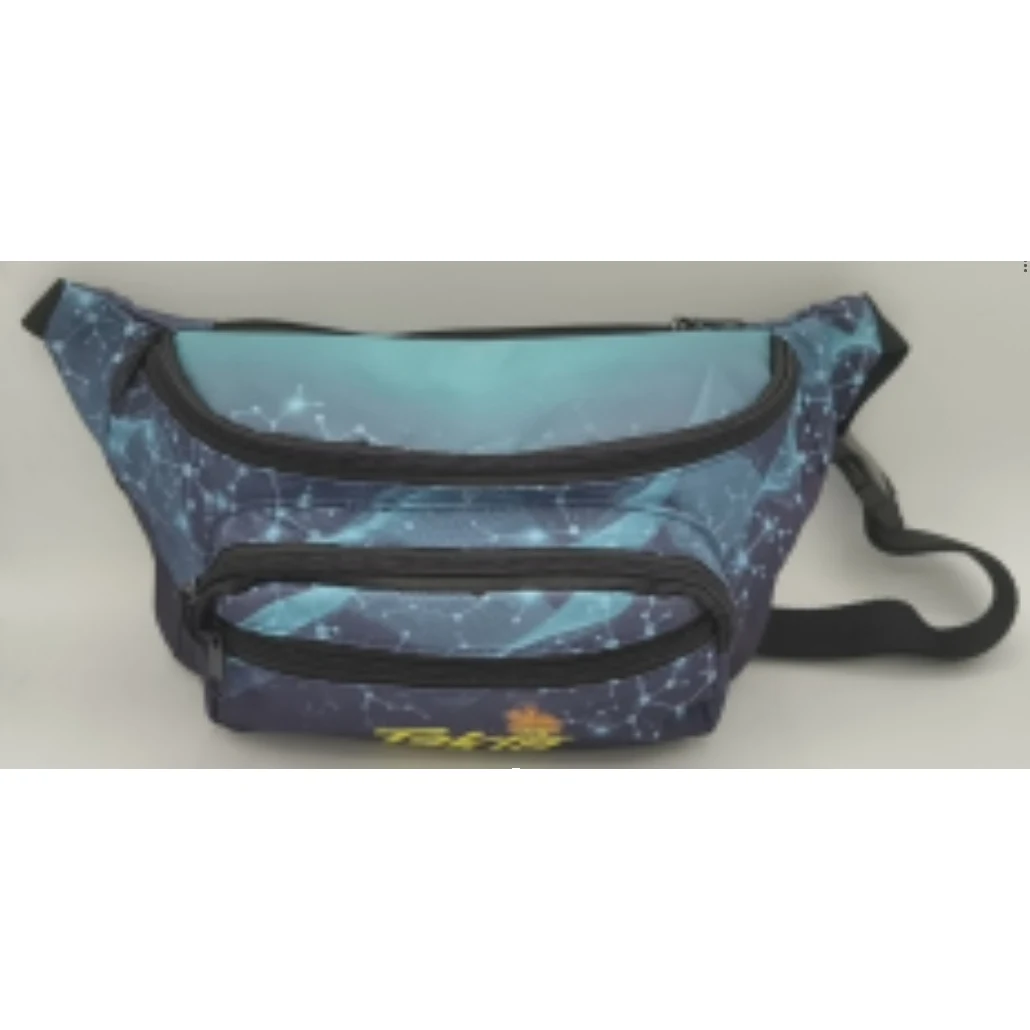 Screen Print Waist Bag 4 Zipper 13.4" X 3.75" 1