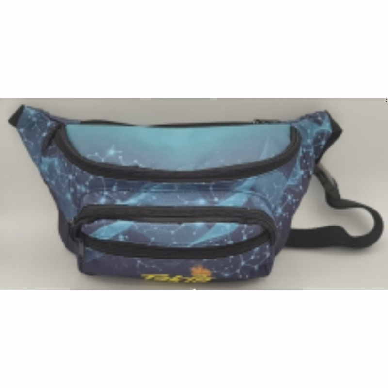 Screen Print Waist Bag 4 Zipper 13.4" X 3.75"