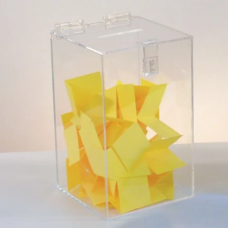 Black Tall Acrylic Entry Box 1