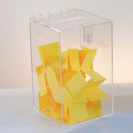 Black Tall Acrylic Entry Box