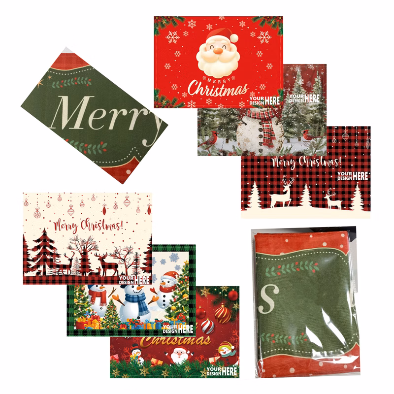 MOQ100 Christmas Festive Atmosphere Tablecloth