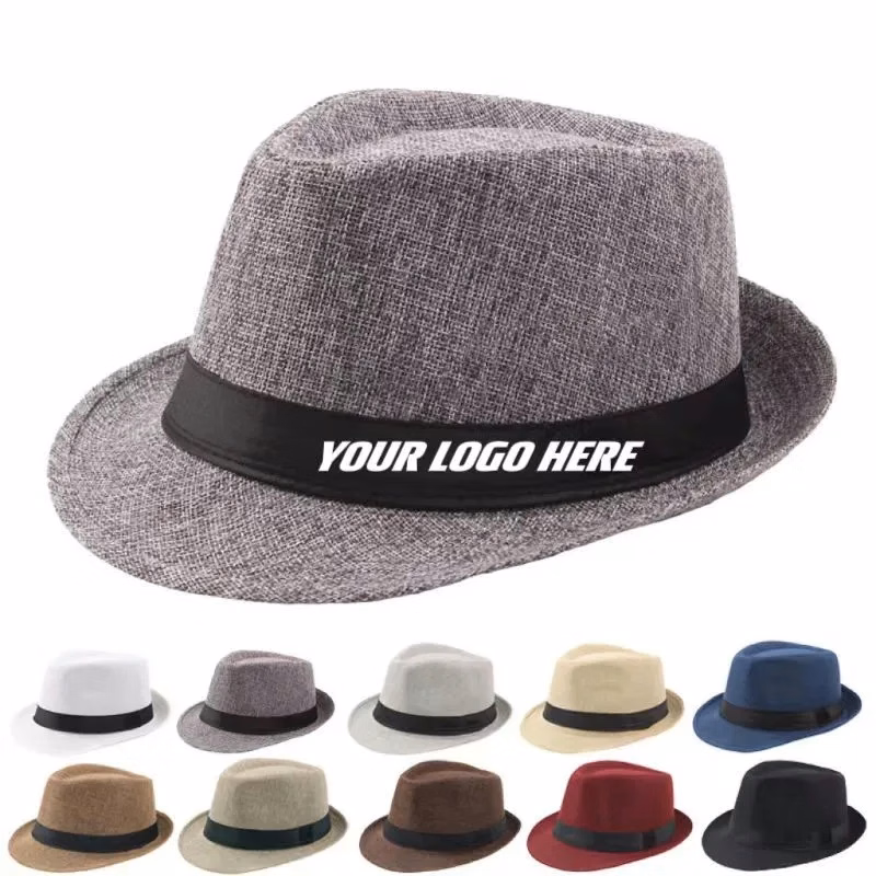 Summer Straw Fedora Hat