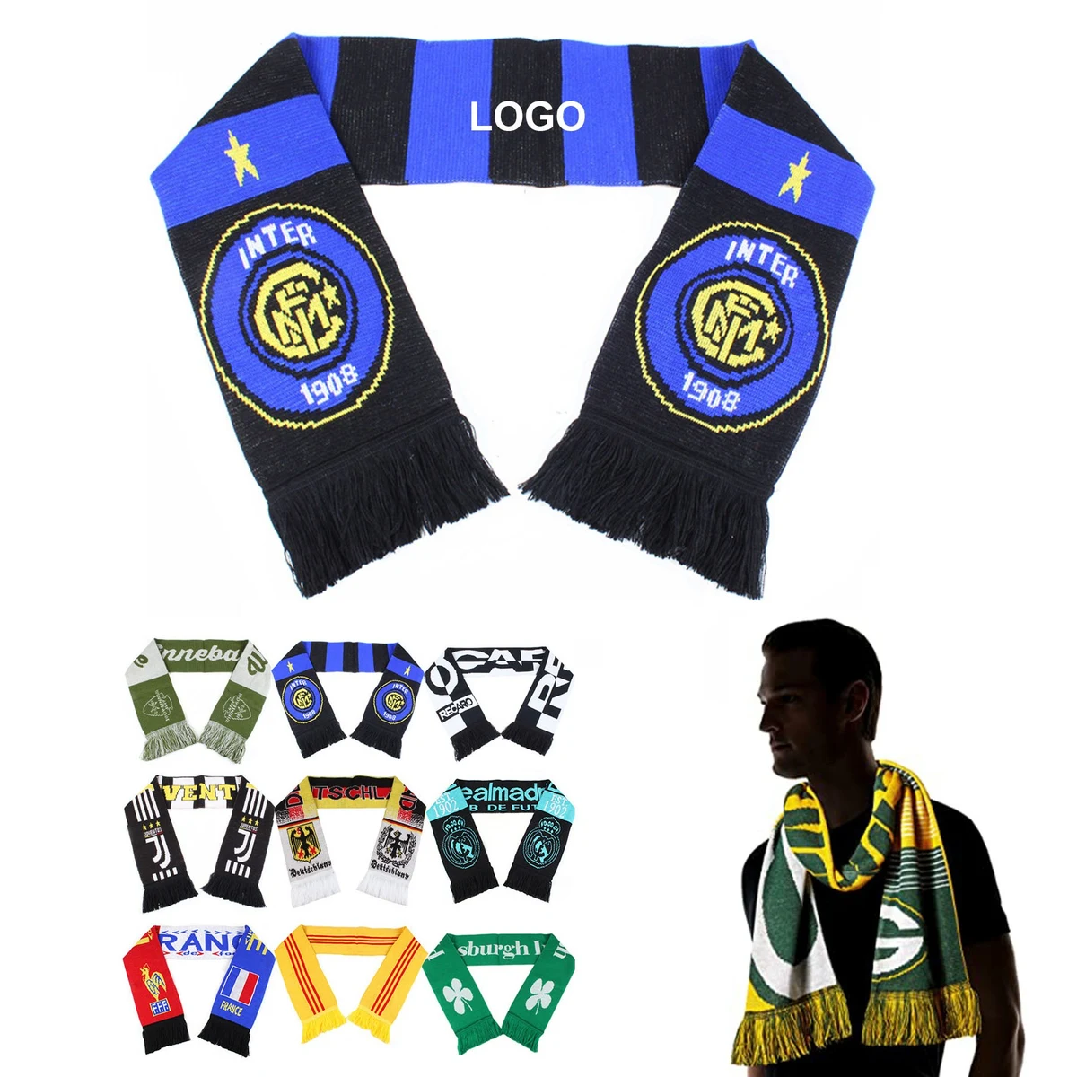 Soccer Fans Fringe Scarf 1