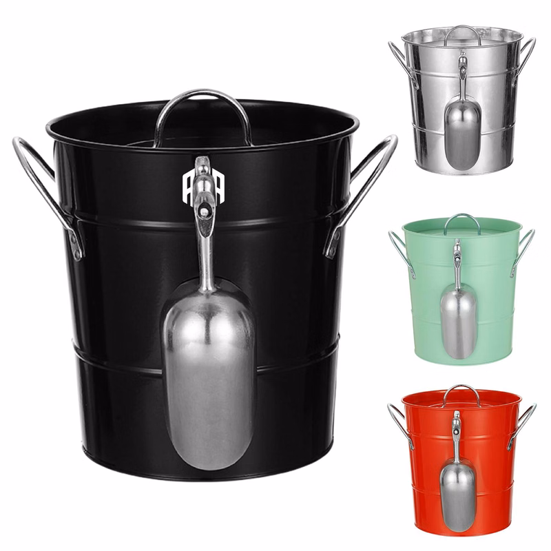 Stainless Steel Ice Bucket with Lid Shovel