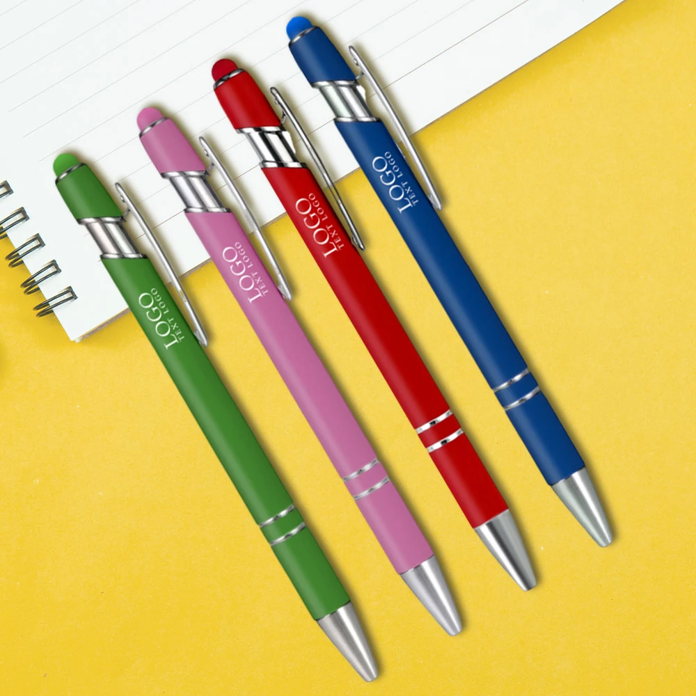 Metal Ballpoint Pen With Color Stylus Tip 1