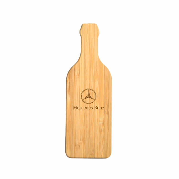 12" Wine Bottle Bamboo Cutting Board