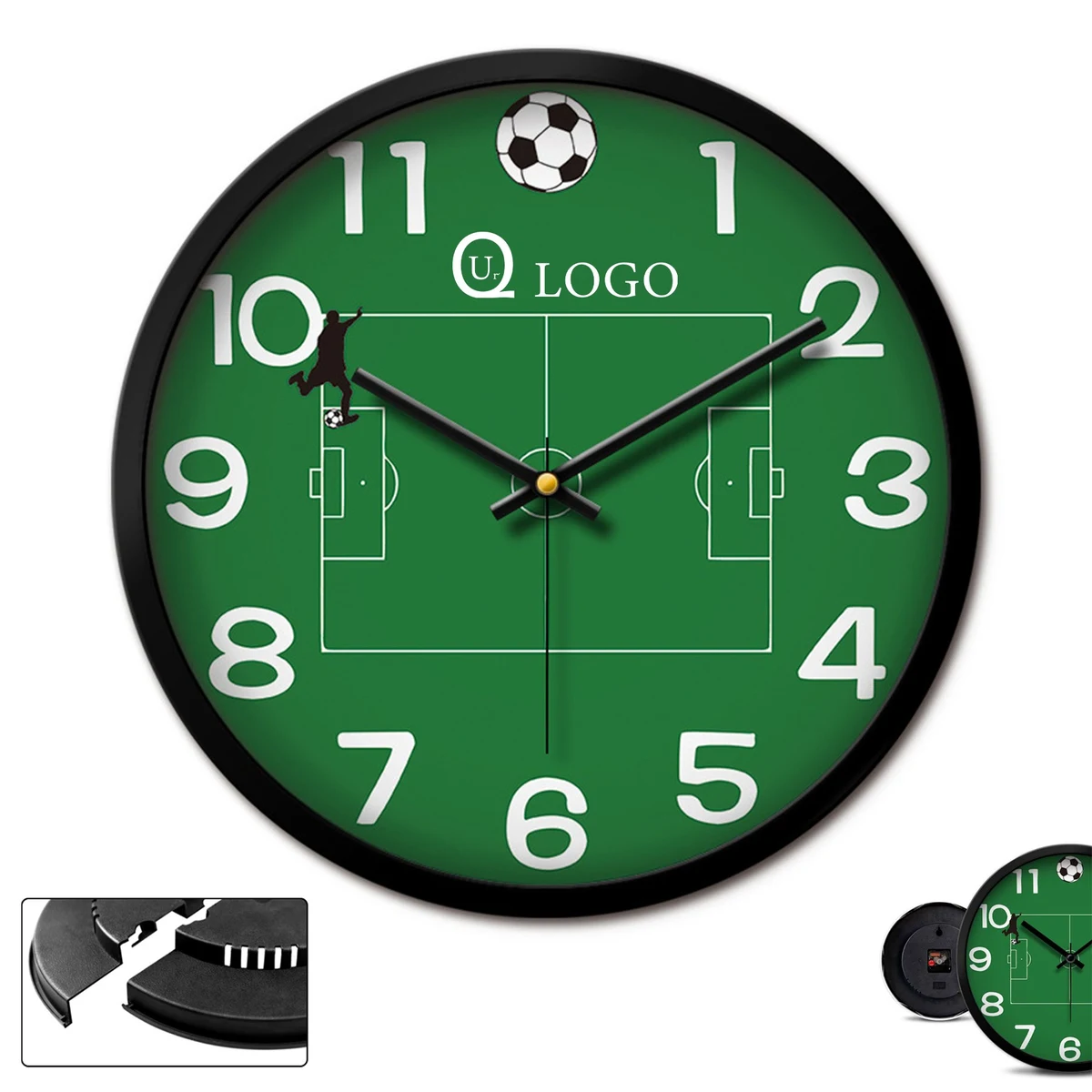 Football Field Pattern Wall Clock 1